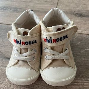 Miki House Classic High Top Second Shoes white 14cm Size 8